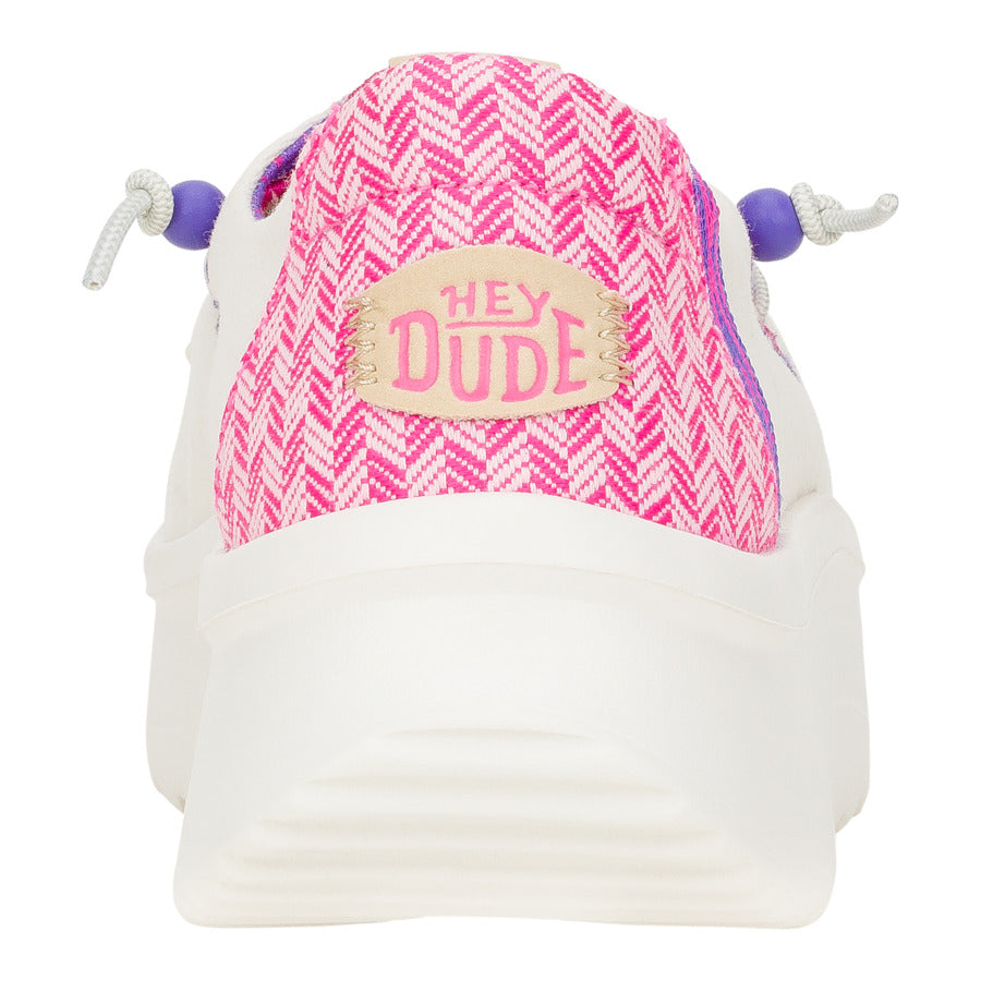 Wendy Peak Chambray Woven – White/Pink - Image 4