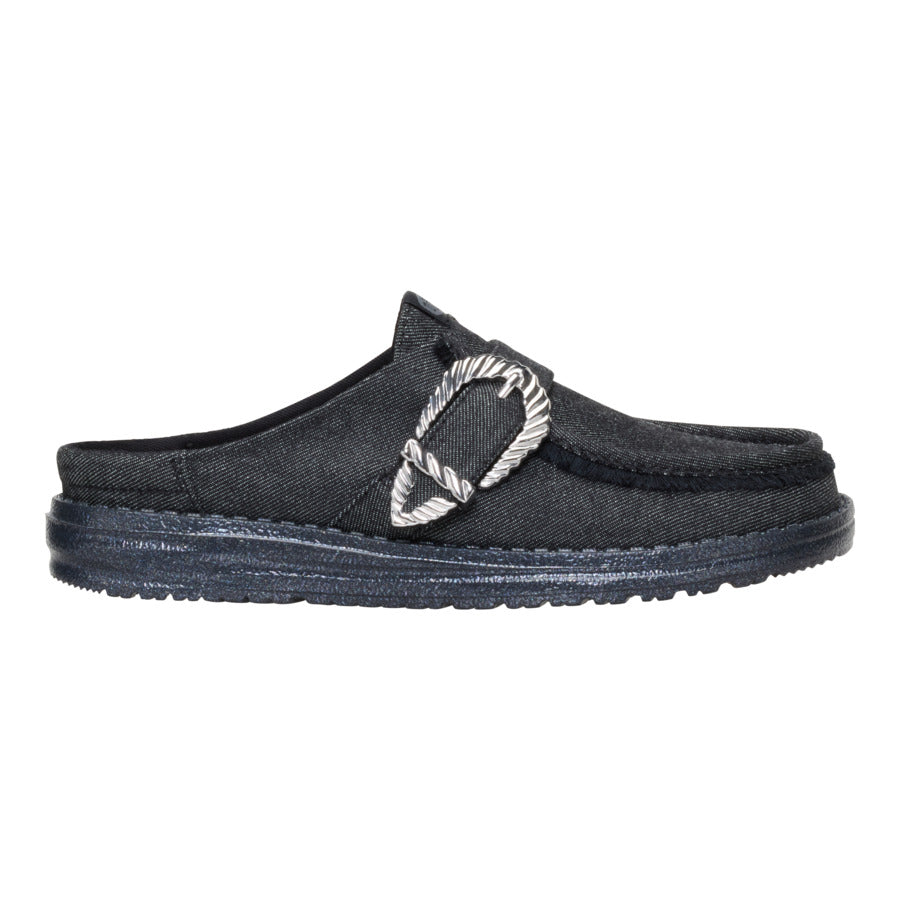 Wendy Slip Buckle Denim – Black/Black - Image 8