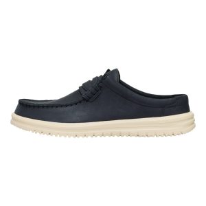 Wally Nxt Mule Leather – Black/Wood Ash