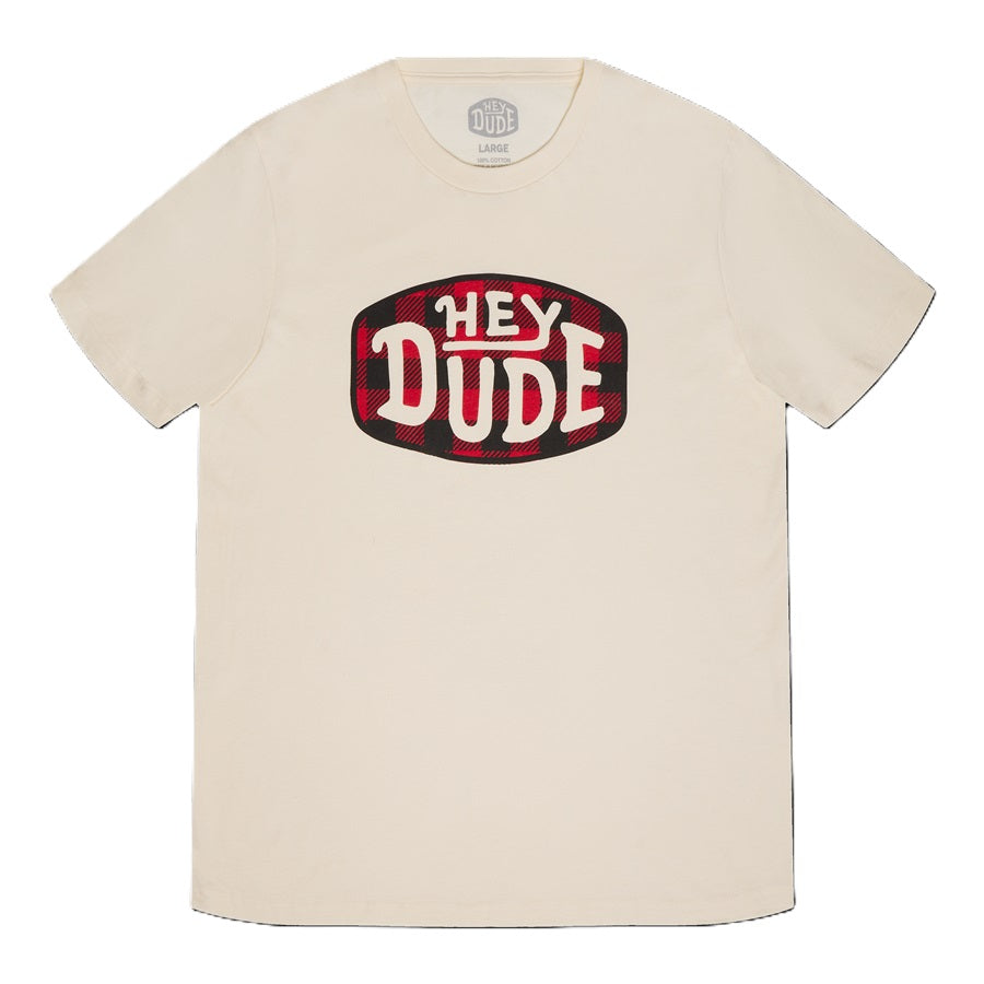 HEYDUDE Plaid Buckle Tee – Natural